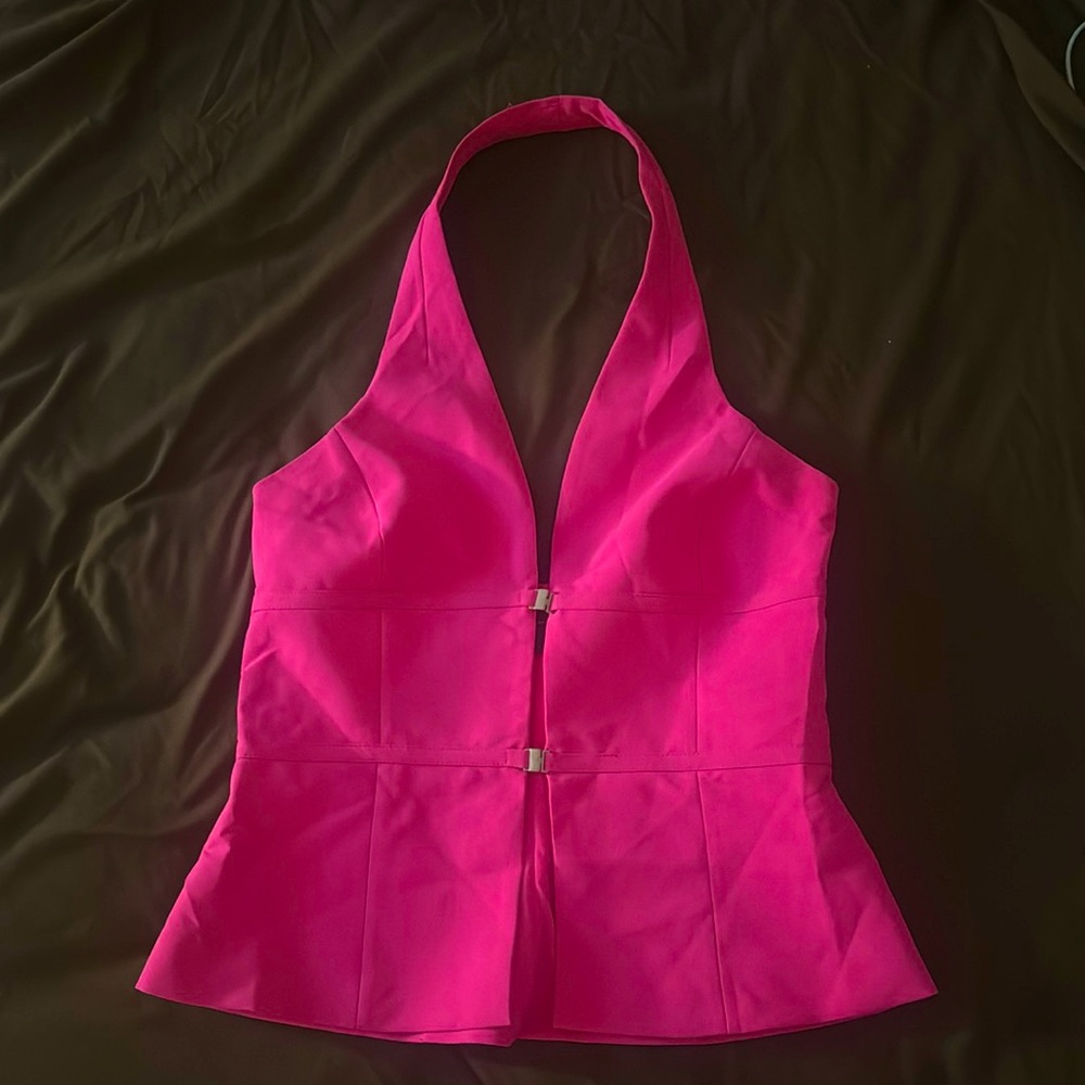ZARA PINK HALTER NECK TOP